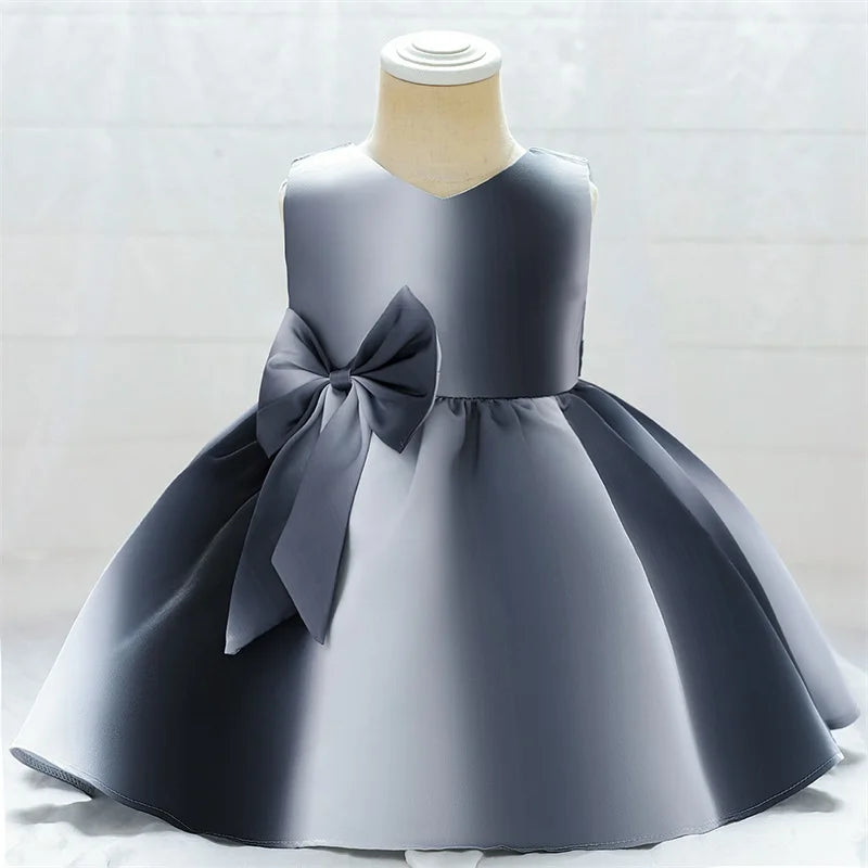 FSMKTZ Fashion Gradient Color Satin Dress for Girls Kids Birthday Dresses Summer Children's Clothes ODM Wholesale
