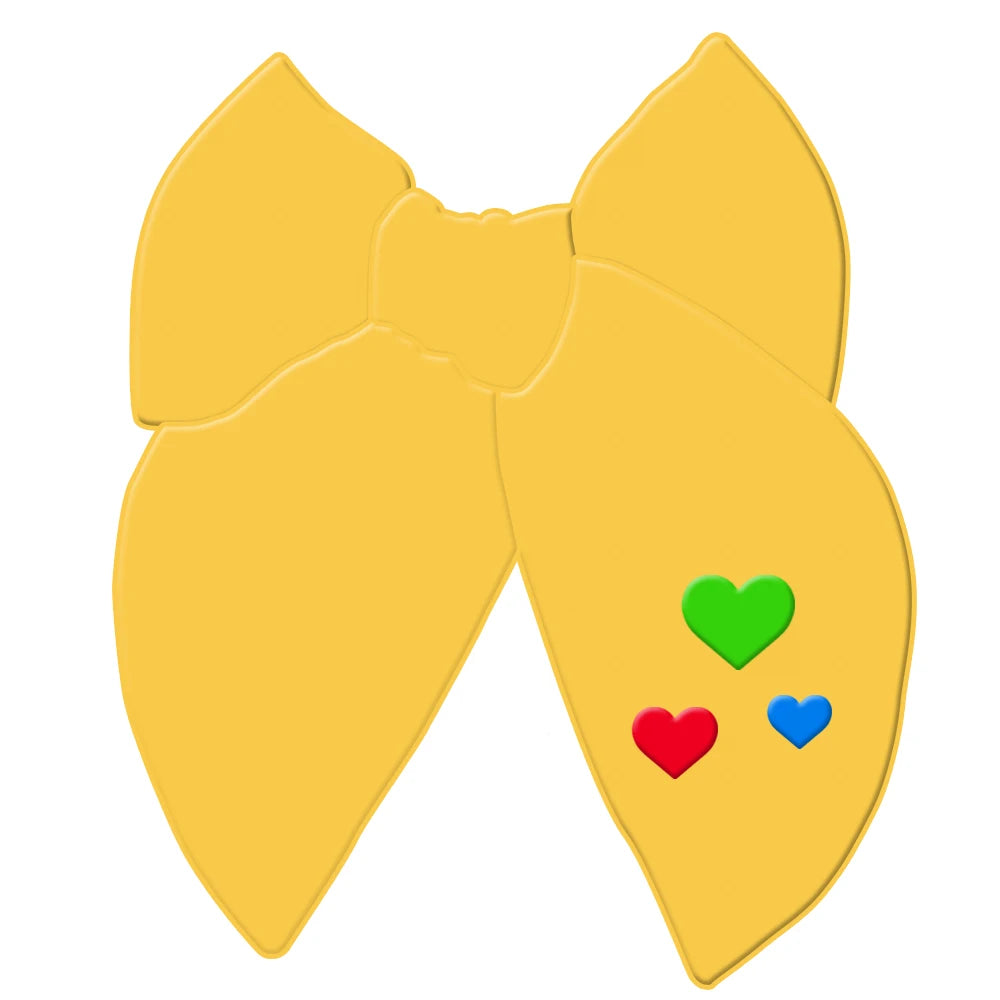 Custom Hair Accessories Embroidered Heart Personelized Hair Bow for Girls Ribbon Hairpin Toddler Kids Bow Hair Clip