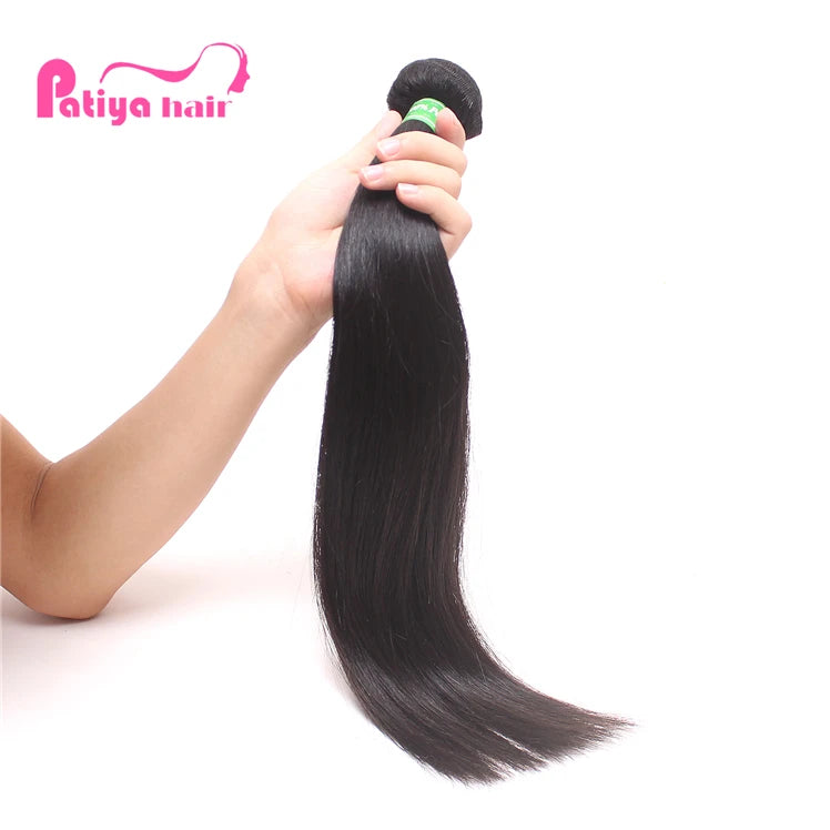 Natural Black Color Real Virgin Peruvian Hair Weave Can Be Dyed Bleached Raw Unprocessed Straight Human Hair Silky and Smooth .