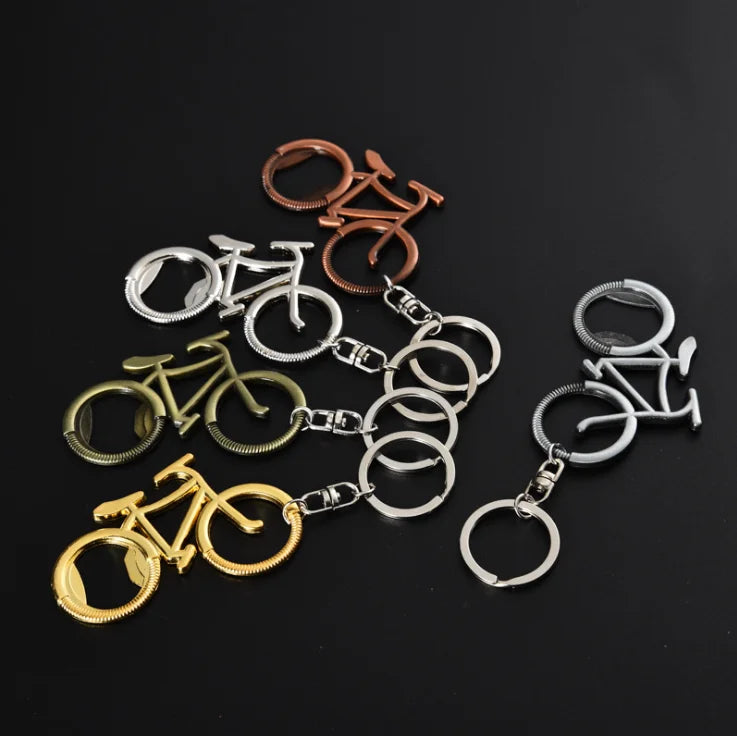 Zinc Alloy Bicycle Bottle Opener Keychain Men and Women's Key Ring Metal Beer Opener