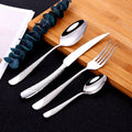 USA Hot Selling 4PCS Set 304 Stainless Steel Luxury Cutlery Set Knife Spoon and Fork