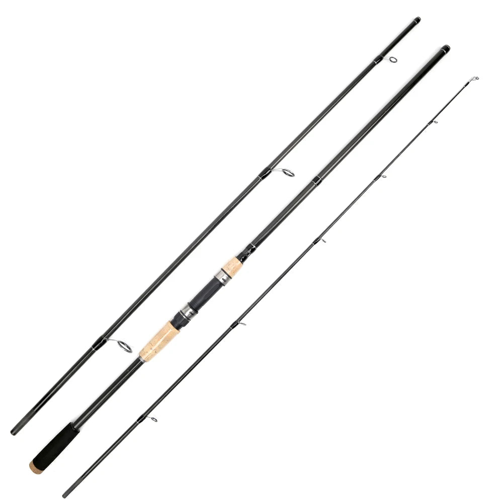 BalanZze 1.8m 2.1m Ultra Light Spinning Fishing Rod 3 Sections Carbon Fiber Sea Bass Spinning Rods