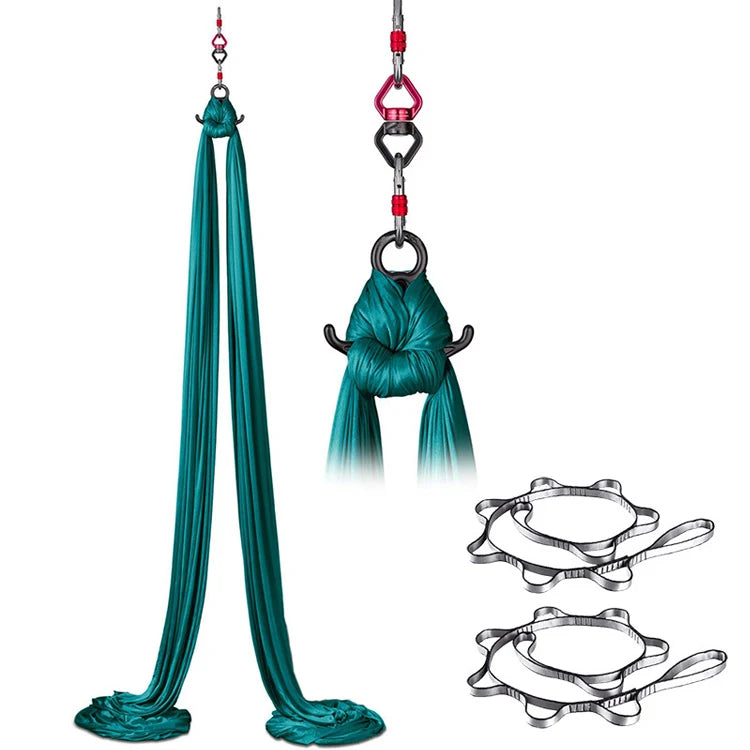Pilates & Yoga Swing Aerial Silks Flying Hammock Set Nylon Fabric Fitness Exercises & Aerial Fitness Aerial Yoga Pilates Hammock
