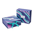 Factory Magnetic Folding Collapsible Cardboard Custom Cosmetic Packaging Box Ribbon Embossing Matt Lamination Recycled Materials
