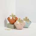 Mini PU Leather Handle Gift Bag for Weddings Birthdays & Parties-Cute Bow Chocolate Cosmetics Jewelry Packaging Pouch Display