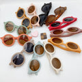 Customized 2024  Bright  1-8 Year Old UV400 Protection CE Colorful Child Shades Beach Sun  Retro Round Sunglass