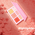 No Logo Custom Highlighter Makeup Powder Palette Cruelty Free Vegan Private Label Highlighter Palette