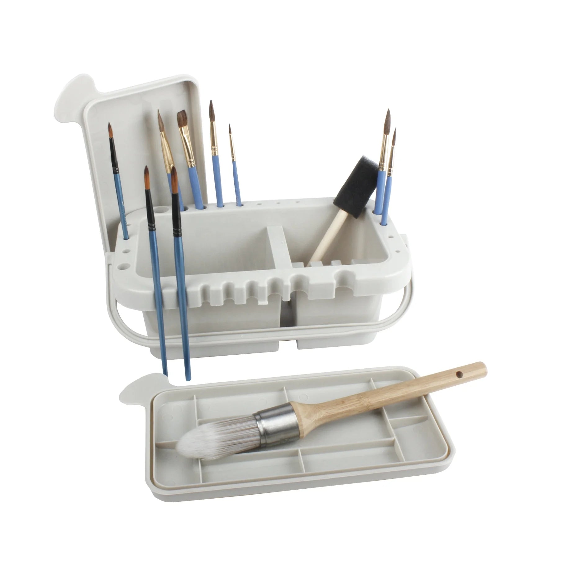 Ariste 50627 Multi-functional Plastic Paint Brush Cleaner Basin with Rack Palette (227x133x114mm) 12 Ounces Painting Accessories