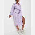 2025 Women Clothing Wholesale Pullover Hoodie Dress Oversize Women's 100% Cotton Long Sleeve Hoody Dresses