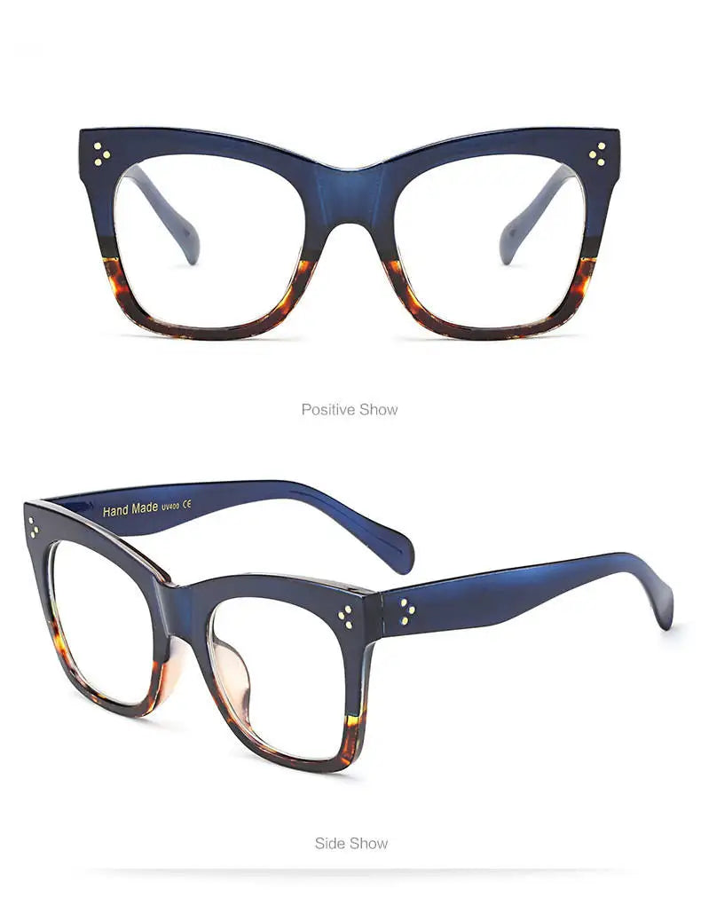 European American Fashion Big Frame Flat Glasses Fashion Women's Personality Decorative Quality Frames