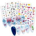 Nail Spring butterfly Colorful 3d Nail Stickers for Nail Polish