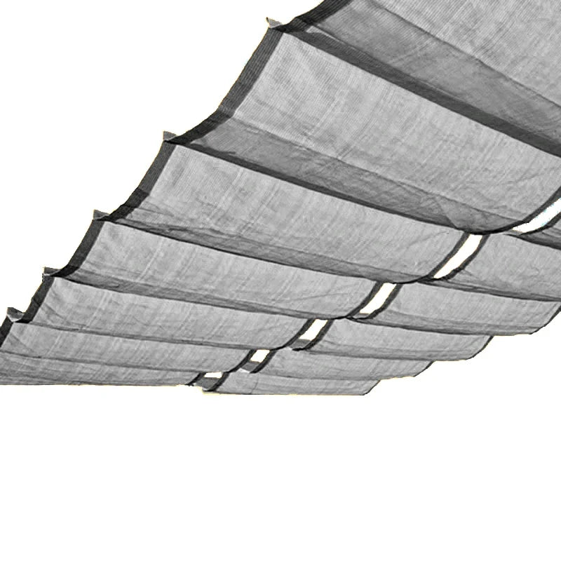 Thicken Grey Color Home Courtyard Pavilion Terrace Screen Sun Room Canopy Cloth Swimming Pool Car Telescopic Wave Sun Shade Net