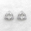 Sterling Silver 5*5mm Semi Mount Stud Earrings Empty Support Blank Claws Setting S925 Base Without Center Stone for DIY Inlay
