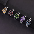 W0463 Abiding Fine Jewelry Manufacture Natural Colorful Gems Stone Custom 925 Sterling Silver New Design Finger Ring