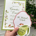 Welcomed Luxury Irregular Shape Greeting Postcards Matte Finish Wedding Invitation Cards with Your Own Design for Small Business