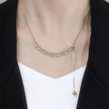 Light Luxury Necklace Adjustable Necklace Chain Zircon Wheat Ear Necklace for Women