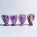 2026 Factory Wholesale Amethyst Angel Sacred Statue Religious Decorative Stone Home Decoration Crafts Collection
