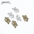 YuenZ 100pcs/bag 3 Colour Antique Silver Plated Charms love Connector Pendants for Jewelry Making DIY Handmade 17*10mm S240