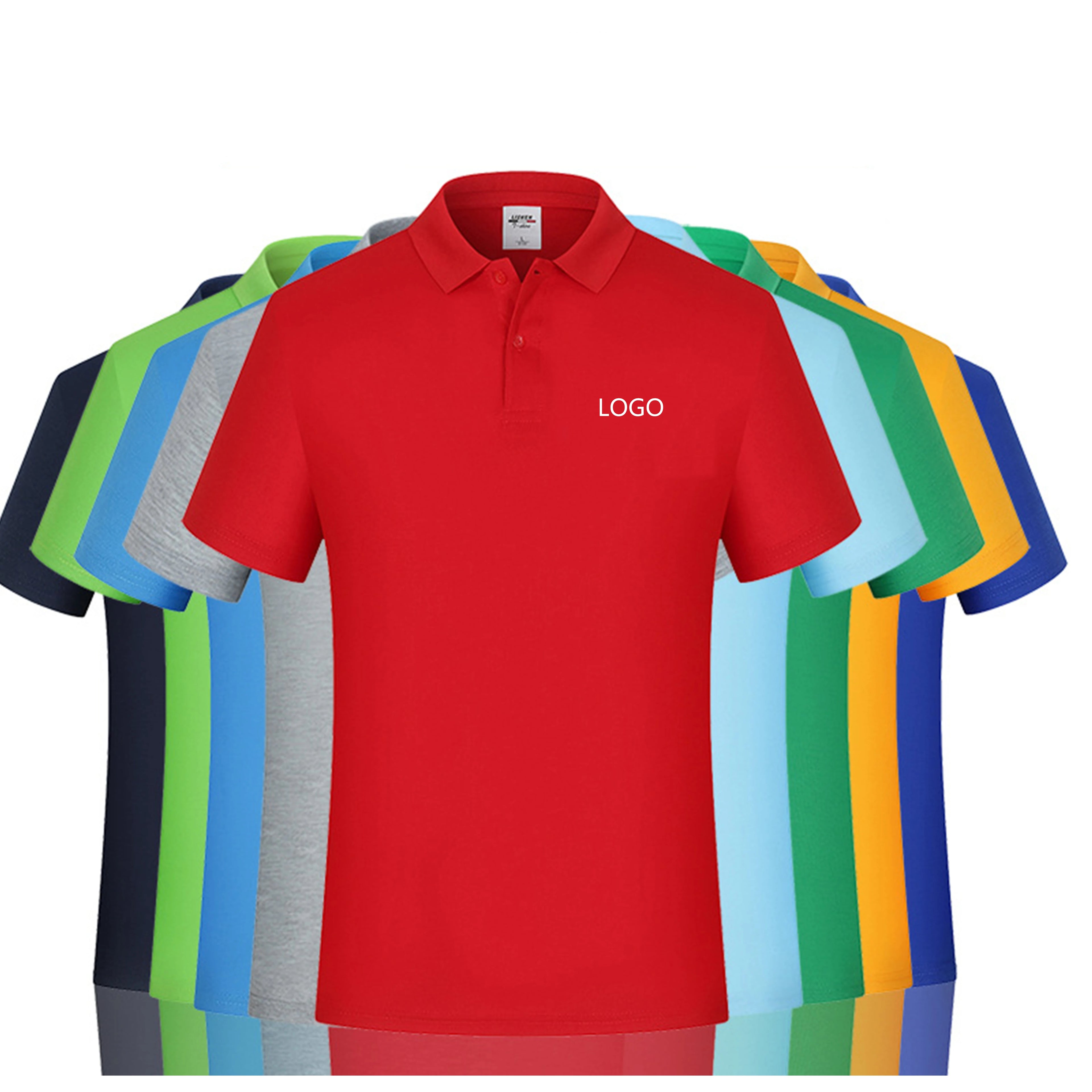 Gelan Mens GolfShirts Short Sleeve Plus Size Shirt Customized Logo for Men and WomenEurope Custom Golf Shirt