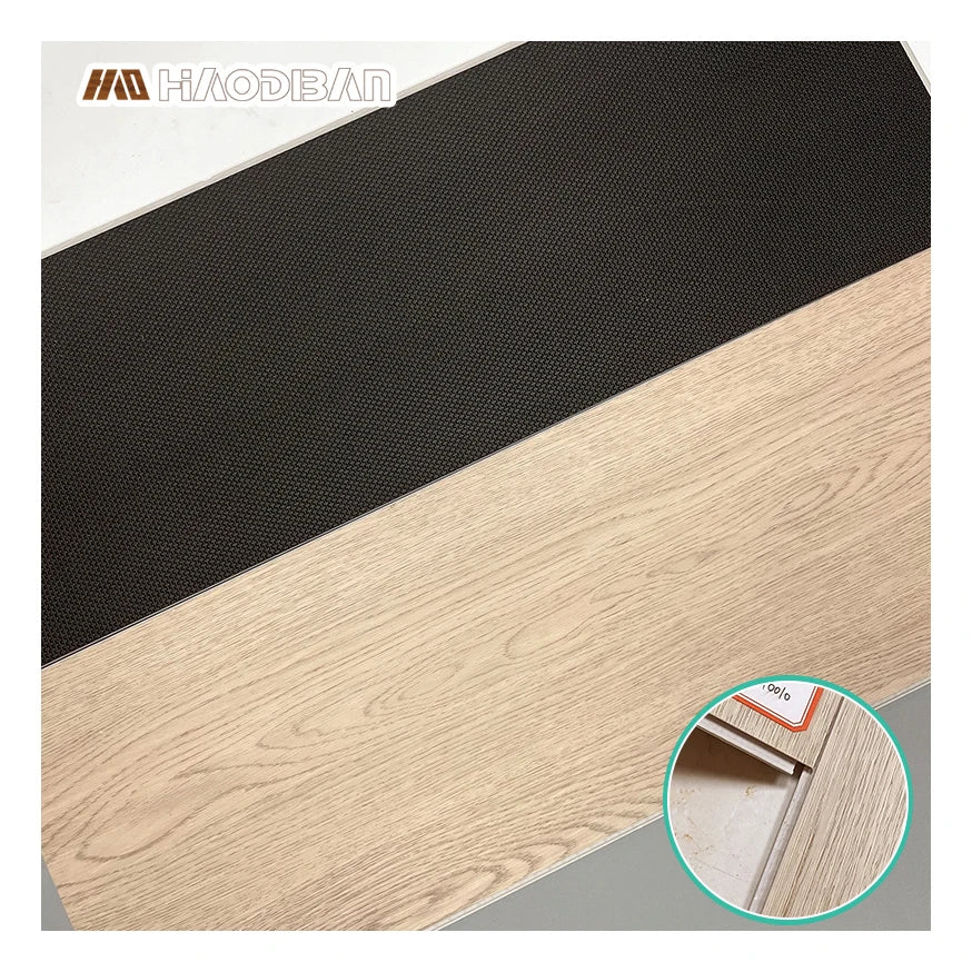 Virgin Material PVC SPC Sheet Flooring 8mm 7mm 6mm with IXPE Pad Oak Wood Surface Ivory Indoor Graphic Design