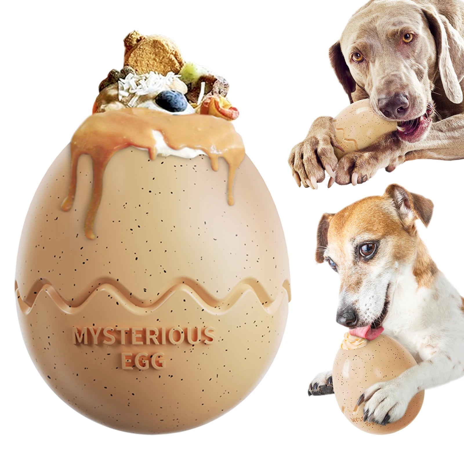 Hot Sale Dog Chew Interactive Rubber Toy for Animals Accesorios Para Mascotas Balls Egg Shape Pet Dog Leaking Food Slow Pet