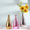 Silver Plated Ceramic Tabletop Vase Creative Ornament for Home Living Room Flower Arrangement Advanced Decorative Art