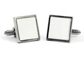 Luxury Hardware Photographers square Round Sublimation Cuff-link Marker Cufflink Men's Cuff Links Bulk Wholesale for Sale
