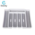 Plastic Expandable Cutlery Traye Utensil Cutlery Organizer Kitchen Drawer Tray with 5 Sections