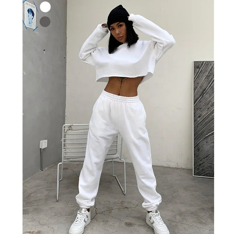 Fall Streetwear Women's Pants Pockets Sweatpants Casual Trousers Womens Jogging Pants Sweatpants Set Woman