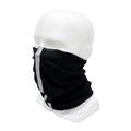 3M Reflective Strip Black Neck Gaiter UV Protection Solid Dyed Plain Black Bandana Neck Scarf