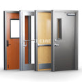 China Top Quality Pre-finished Commercial Wood Doors Commercial Wood Doors With Glass Kits Fire Rated Door With Vision Panel