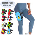 Custom Country Flags Thigh Bag Carnival Waterproof PU Waist Bag Leg Bag Zipper Phone Pouch Unisex Three One Barrel-shaped
