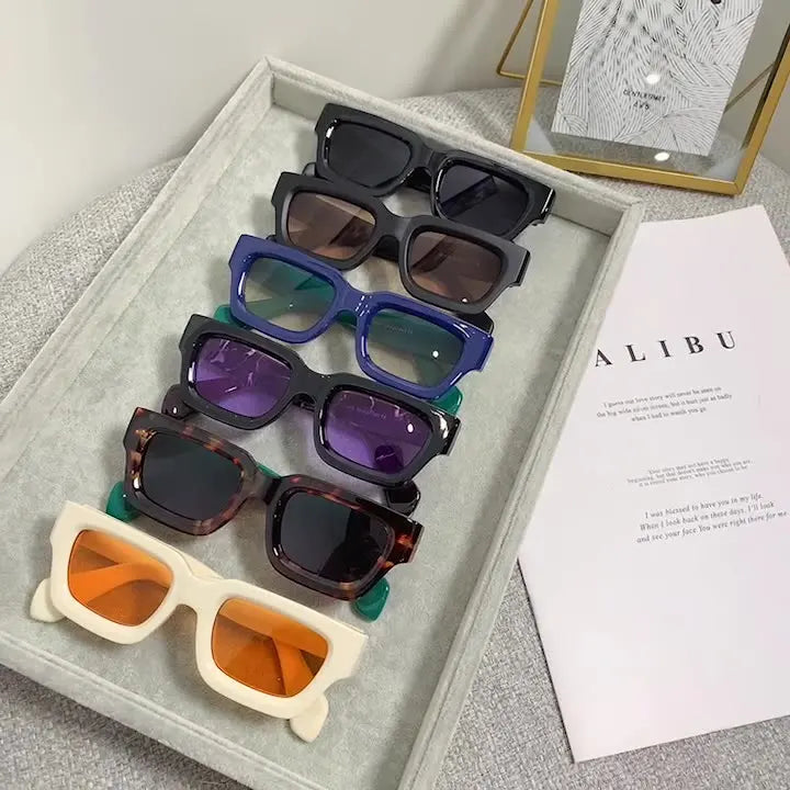 86608 Custom Vintage Square Sunglasses Women Fashion Designer  Sun Glasses Retro Trendy Shades Sunglasses 2023