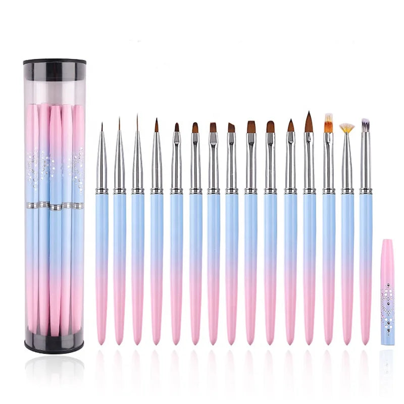 1Pcs Nail Art Brush French Painting Brush Flower Design Acrylic Line Drawing Pen Nail Gel Brush DIY Manicure Tool