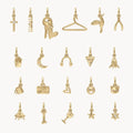 Fashion Gold Plated Cocktail Star Mama Moon Bone Cat Pendant Charms  DIY Cross Charms for Jewelry Making Accessories
