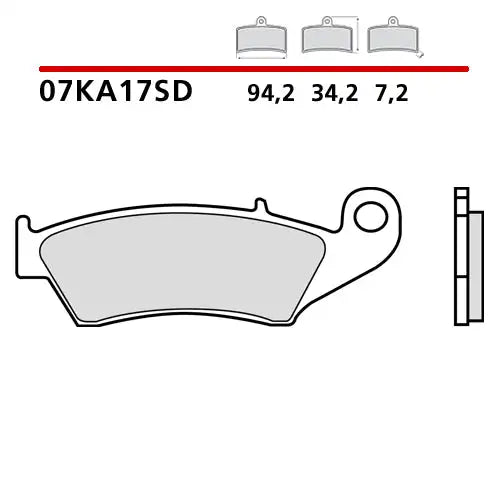 Brembo Orthotic Insoles Beta RR 480 15-25 Standard Front Pads