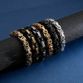 Custom Size Color Classic Popular Byzantine Style Handmade Square Motorcycle Hiphop Bracelet for Nightclub