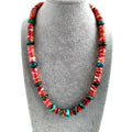 Rare vintage graduated turquoise spiny oyster beaded necklace