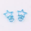 Blue Star Shape Metal Bag Swivel Spring Snap Hook with Jump Ring for Keychain