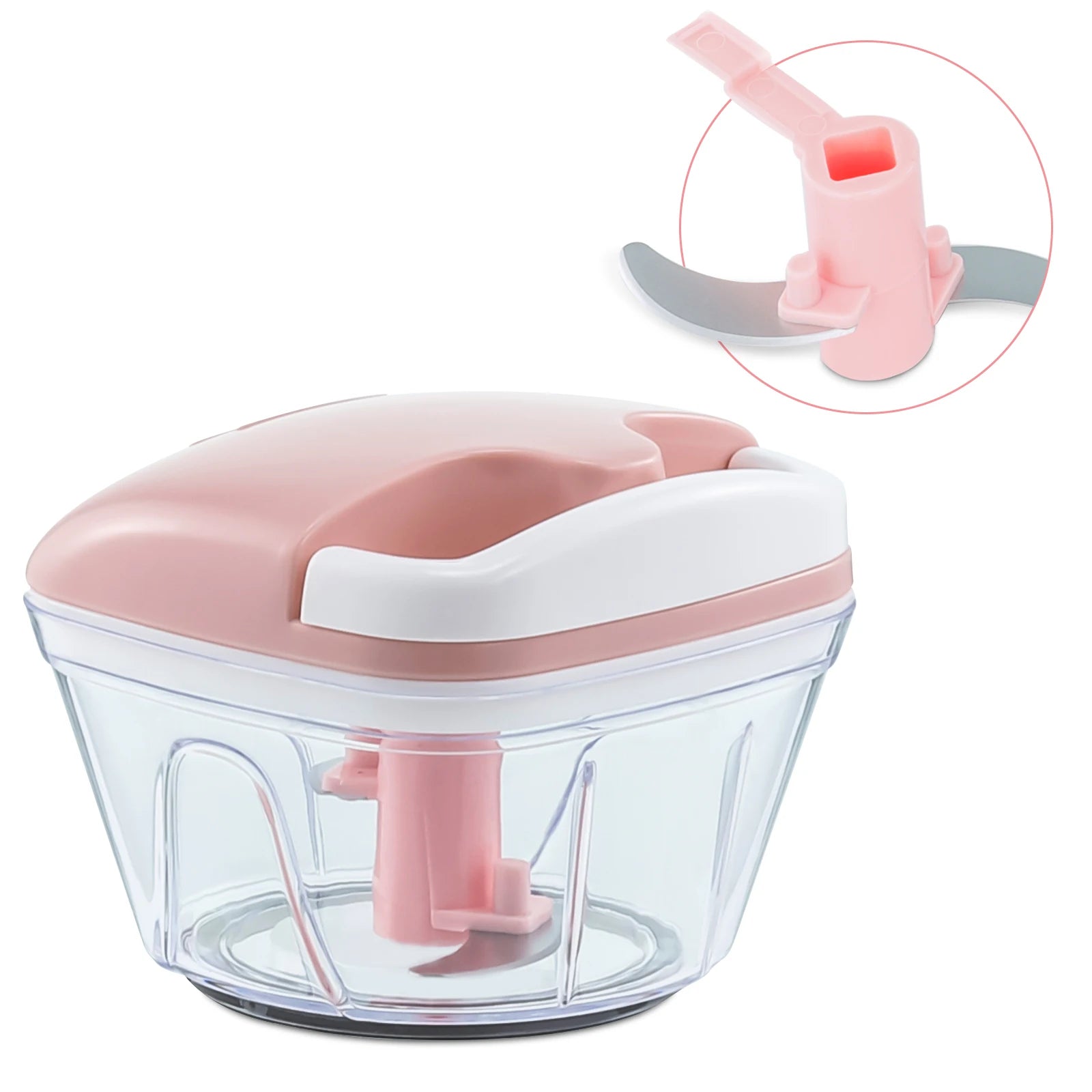 Multifunctional Mini Garlic Chopper Hand Pull 2 Blades 250ml Vegetable Chopper Electric Food Chopper Wireless