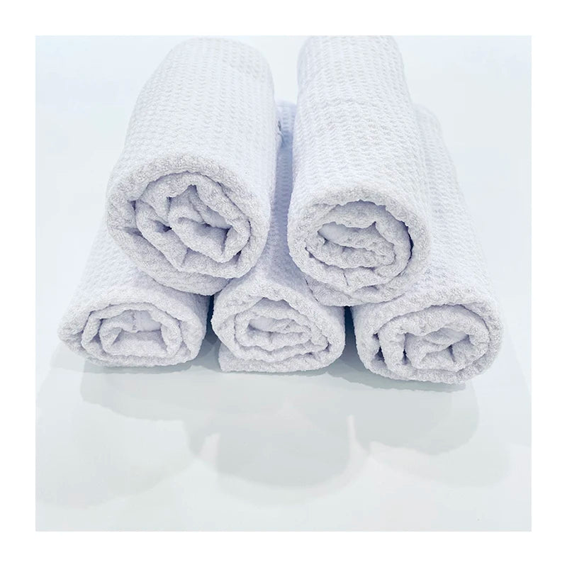Stock 30x60 Microfiber Waffle Sport Towel Soft High Absorption Quick Dry Laser Engraving Gym Beach Golf Towel Customizable Color