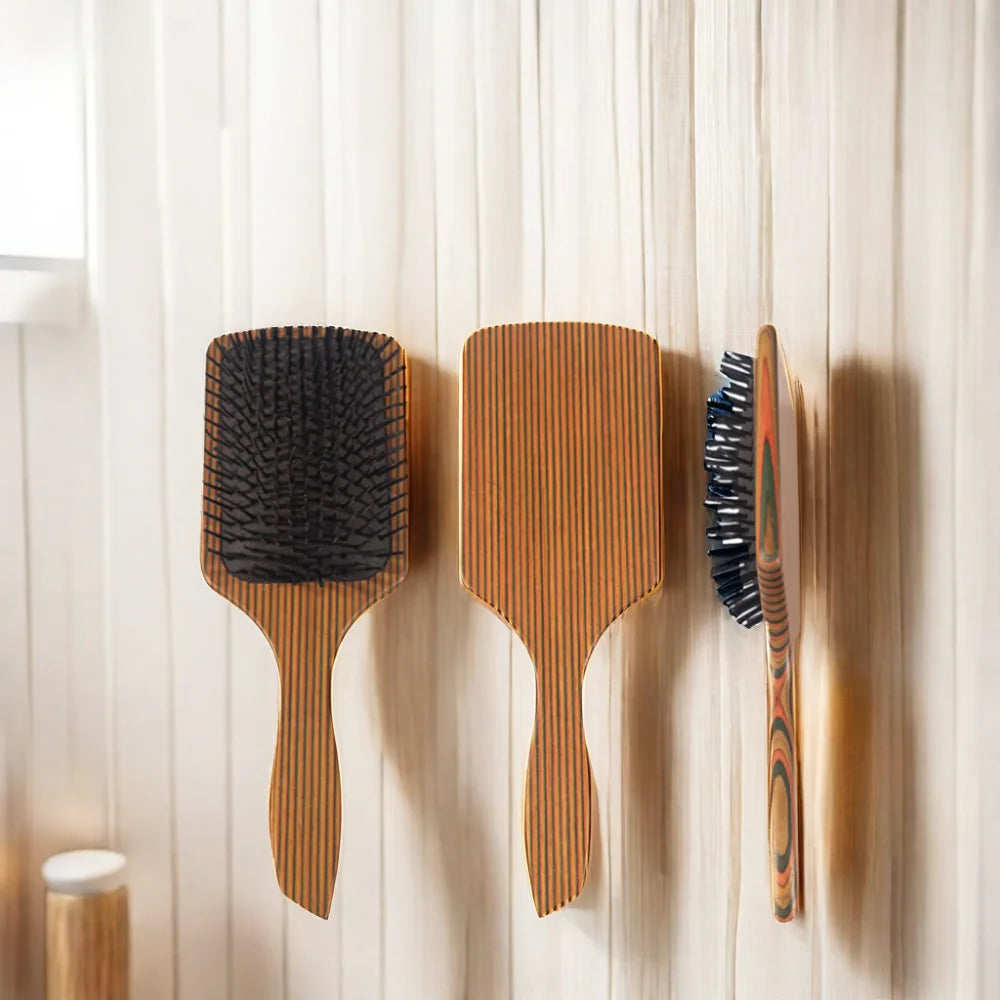 Eco-Friendly Biodegradable Natural Wooden Comb Custom Scalp Massage Hair Brush