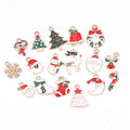 Wholesale  Jewelry Accessories Making Alloy Cartoon Christmas Tree Snowman Reindeer Father Christmas Designer Pendant Charms