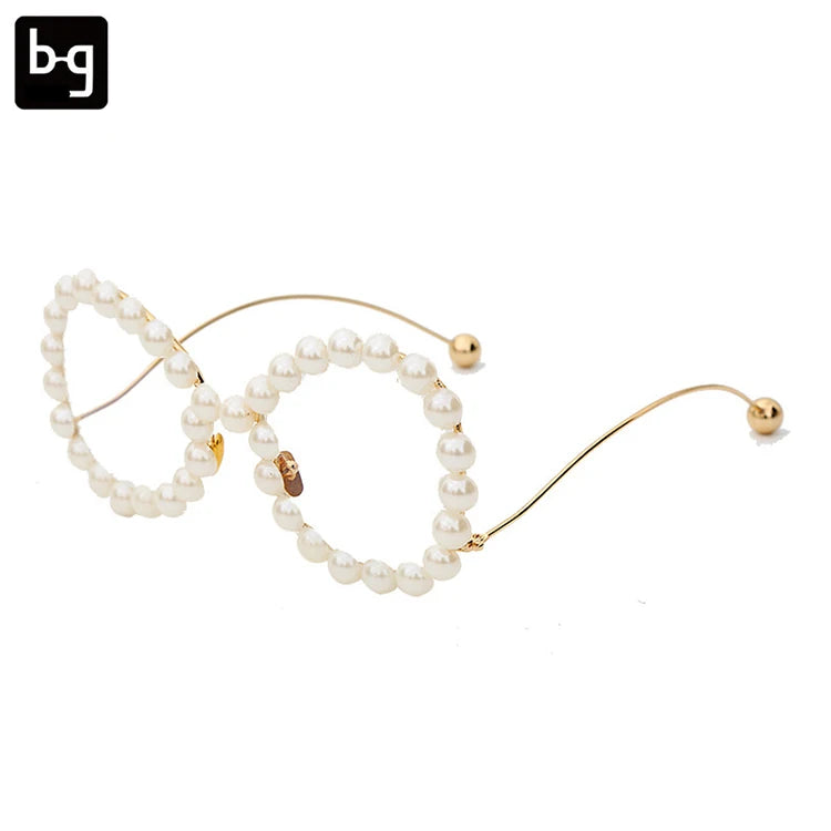 Wholesale Women Round Vender for Shades New Fashion Sun Glasses Oversized Pearl Sunglasses