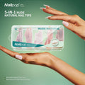 Nailpop Ultra-Fit 3-IN-1 Gel Nail Extensions 140PCS Nude Natural Soft Press Nails Easy DIY Manicure Set Salon Style Designer