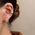 Korean Style S925 Sterling Silver Simple Irregular Wide Face Without Piercing Ear Clips Earrings for Women Jewelry YB-XY-513