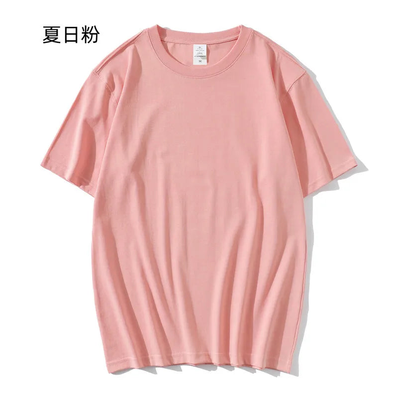 240 Gsm t Shirt Oversize Drop Shoulder Men Cotton t Shirt Short Sleeve Plain Hip Hop O-neck  T-shirt