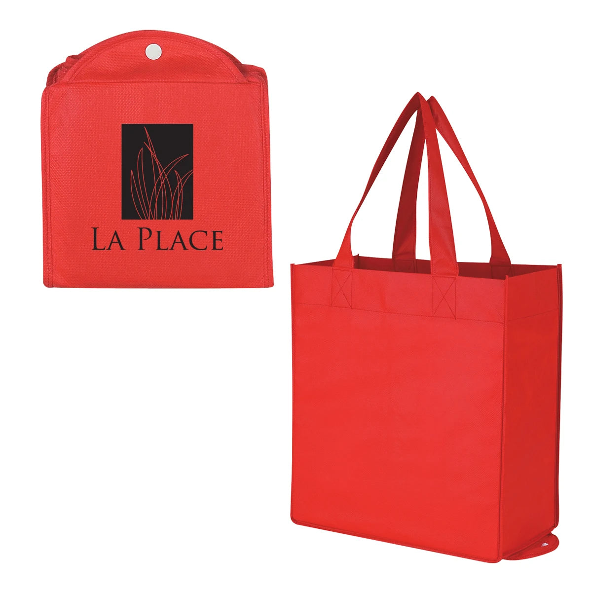 Ruthbag Eco-friendly Custom Foldable PP Advertising Tote Non-Woven Logo Printed Shopping Bag Reusable Letter Pattern
