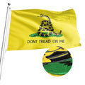 High Quality 3x5 Feet Gadsden Flag Embroidered Yellow Snake Customized 'Don't Step on Me' Graphic Bright Colors  Gadsden Flag