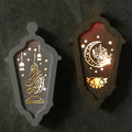 Ramadan Eid Mubarak Decorations for Home Moon Led Light Wooden Plaque Decors Islam Muslim Ramadan Ornaments XJ0337